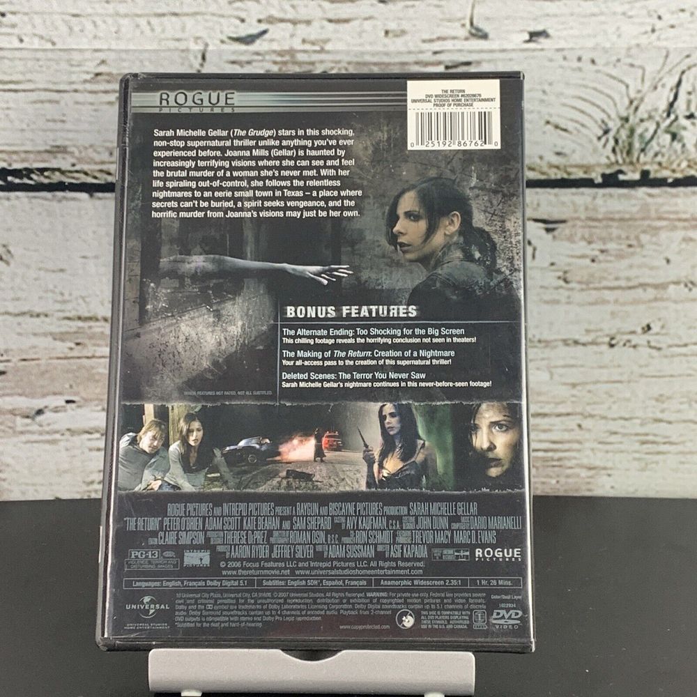 The Return (DVD, 2006) Michelle Gellar Supernatural Thriller‎ Horror Movie - Picture 2 of 4